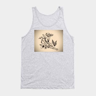 Animal Jaw Bone Design Tank Top